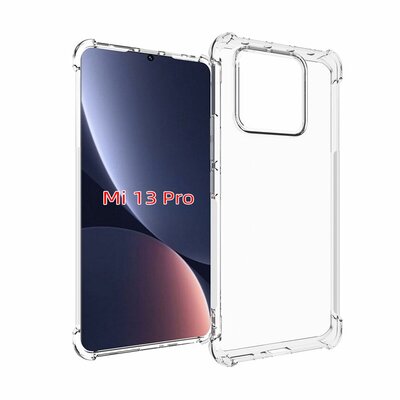 Xiaomi 13 Pro Hoesje - MobyDefend Transparante Shockproof TPU Backcover - Verstevigde Hoeken - Volledig Doorzichtig