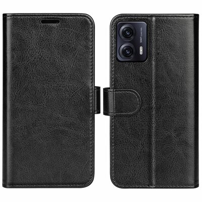 Motorola Moto G53 Hoesje - MobyDefend Wallet Book Case (Sluiting Achterkant) - Zwart