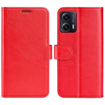 Motorola Moto G53 Hoesje - MobyDefend Wallet Book Case (Sluiting Achterkant) - Rood