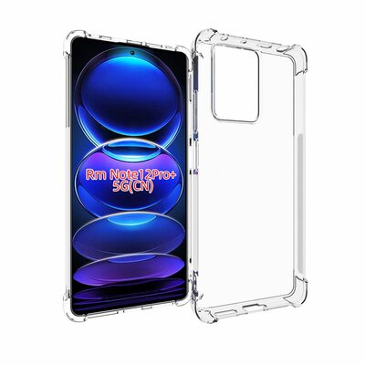 Xiaomi Redmi Note 12 Pro Plus 5G Hoesje - MobyDefend Transparante Shockproof TPU Backcover - Verstevigde Hoeken - Volledig Doorzichtig