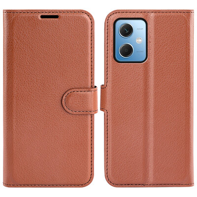 Xiaomi Redmi Note 12 5G Hoesje - MobyDefend Kunstleren Wallet Book Case (Sluiting Voorkant) - Bruin