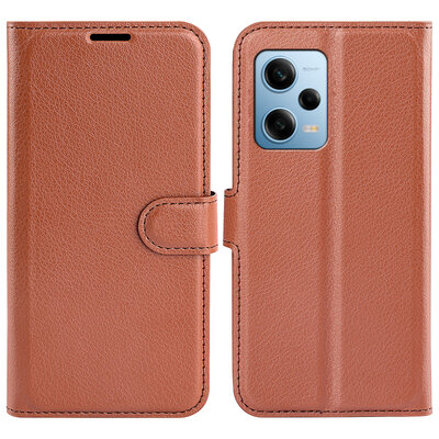 Xiaomi Redmi Note 12 Pro 5G Hoesje - MobyDefend Kunstleren Wallet Book Case (Sluiting Voorkant) - Bruin