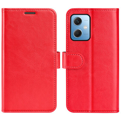 Xiaomi Redmi Note 12 5G Hoesje - MobyDefend Wallet Book Case (Sluiting Achterkant) - Rood
