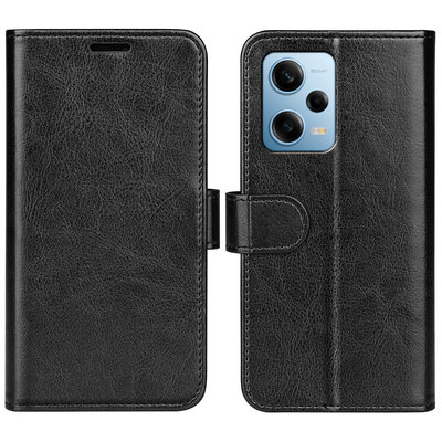 Xiaomi Redmi Note 12 Pro 5G Hoesje - MobyDefend Wallet Book Case (Sluiting Achterkant) - Zwart