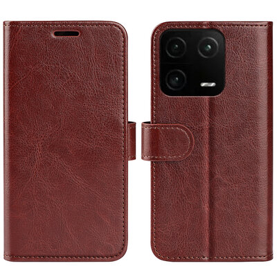 Xiaomi 13 Pro Hoesje - MobyDefend Wallet Book Case (Sluiting Achterkant) - Bruin