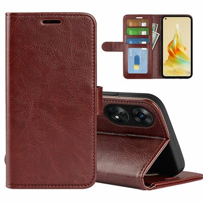 Oppo Reno8 T Hoesje - MobyDefend Wallet Book Case (Sluiting Achterkant) - Bruin