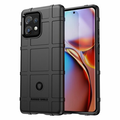 Motorola Edge 40 Pro Hoesje - Mobydefend Rugged Shield TPU Backcover - Zwart