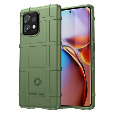 Motorola Edge 40 Pro Hoesje - Mobydefend Rugged Shield TPU Backcover - Groen