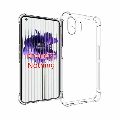 Nothing Phone (2) Hoesje - MobyDefend Transparante Shockproof TPU Backcover - Verstevigde Hoeken - Volledig Doorzichtig