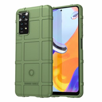 Xiaomi Redmi Note 12 Pro 4G Hoesje - Mobydefend Rugged Shield TPU Backcover - Groen
