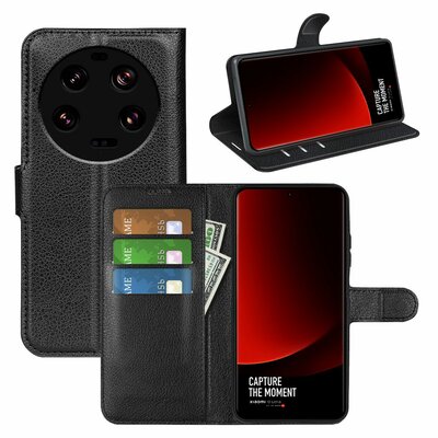 Xiaomi 13 Ultra Hoesje - MobyDefend Kunstleren Wallet Book Case (Sluiting Voorkant) - Zwart