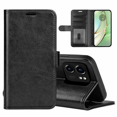 Motorola Edge 40 Hoesje - MobyDefend Wallet Book Case (Sluiting Achterkant) - Zwart