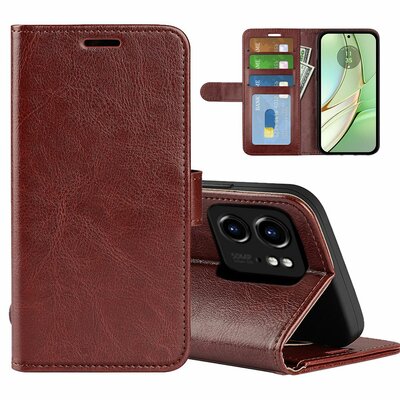 Motorola Edge 40 Hoesje - MobyDefend Wallet Book Case (Sluiting Achterkant) - Bruin