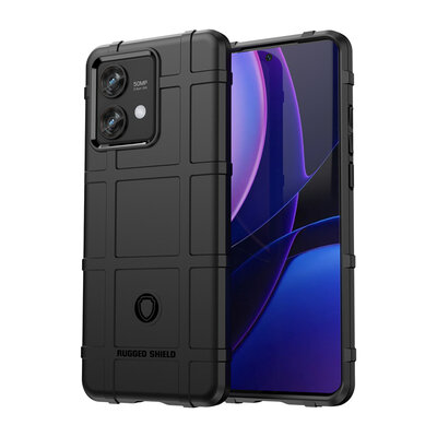 Motorola Edge 40 Neo Hoesje - Mobydefend Rugged Shield TPU Backcover - Zwart