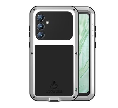 Samsung Galaxy S23 FE Hoes - Love Mei Metalen Case - Extreme Protection - Zilvergrijs