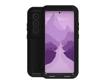 Samsung Galaxy S24 Ultra Hoes - Love Mei Metalen Case - Extreme Protection - Zwart