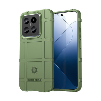 Xiaomi 14 Hoesje - Mobydefend Rugged Shield TPU Backcover - Groen