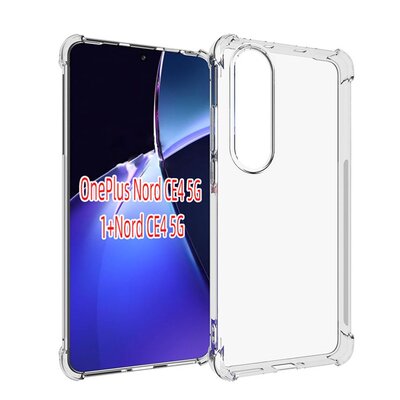 OnePlus Nord CE 4 Hoesje - MobyDefend Transparante Shockproof TPU Backcover - Verstevigde Hoeken - Volledig Doorzichtig
