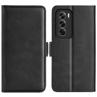 Oppo Reno12 Hoesje - MobyDefend Luxe Wallet Book Case (Sluiting Zijkant) - Zwart