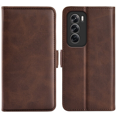 Oppo Reno12 Hoesje - MobyDefend Luxe Wallet Book Case (Sluiting Zijkant) - Bruin