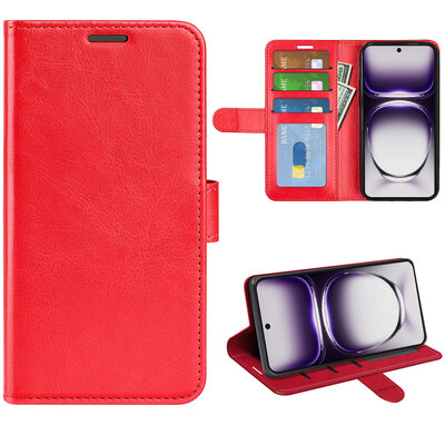 Oppo Reno12 Pro Hoesje - MobyDefend Wallet Book Case (Sluiting Achterkant) - Rood