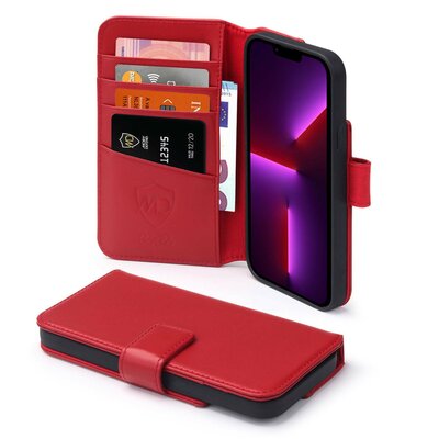 iPhone 13 Pro Max Hoesje - Luxe MobyDefend Wallet Bookcase - Rood
