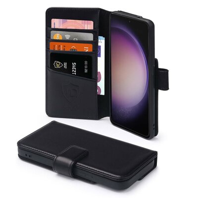 Samsung Galaxy S23 Hoesje - Luxe MobyDefend Wallet Bookcase - Zwart