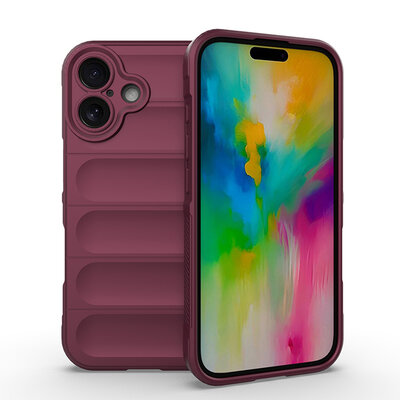 iPhone 16 Hoesje - MobyDefend TPU Gripcase - Paars
