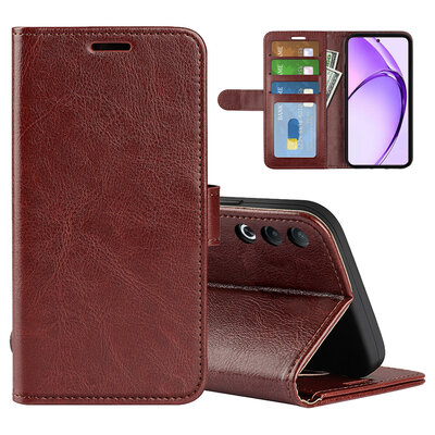 Oppo A80 5G Hoesje - MobyDefend Wallet Book Case (Sluiting Achterkant) - Bruin