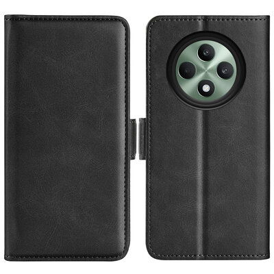 Oppo Reno12 F Hoesje - MobyDefend Luxe Wallet Book Case (Sluiting Zijkant) - Zwart