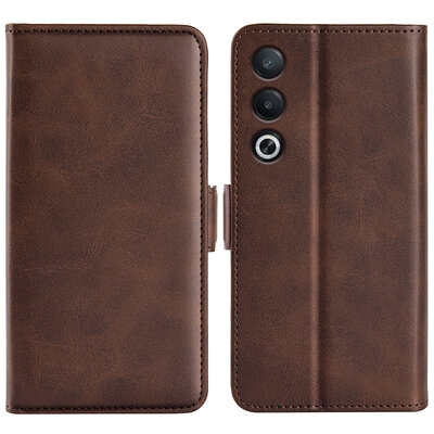 Oppo A80 5G Hoesje - MobyDefend Luxe Wallet Book Case (Sluiting Zijkant) - Bruin