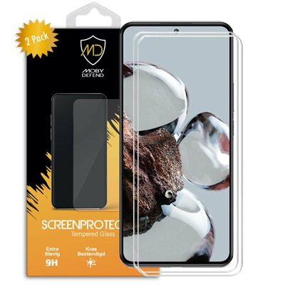 2-Pack Xiaomi 12T / 12T Pro Screenprotectors - MobyDefend Case-Friendly Screensavers - Gehard Glas