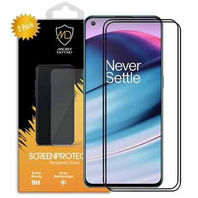 2-Pack OnePlus Nord CE Screenprotectors - MobyDefend Screensavers Met Zwarte Randen - Gehard Glas