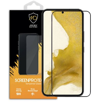 Samsung Galaxy S22 Screenprotector - MobyDefend Screensaver Met Zwarte Randen - Gehard Glas