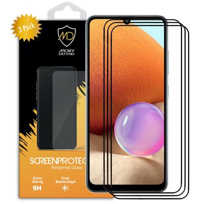 3-Pack Samsung Galaxy A52 / A52s Screenprotectors - MobyDefend Screensavers Met Zwarte Randen - Gehard Glas 
