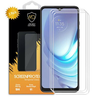 3-Pack Motorola Moto G50 Screenprotectors - MobyDefend Case-Friendly Screensaver - Gehard Glas