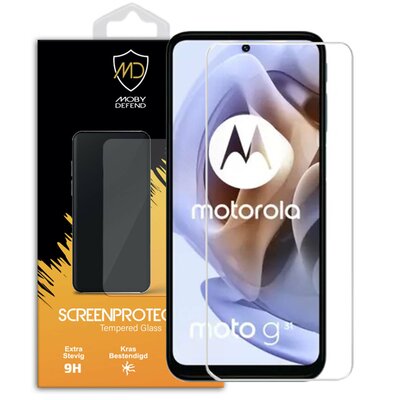 Motorola Moto G31 / Moto G41 Screenprotector - MobyDefend Case-Friendly Screensaver - Gehard Glas