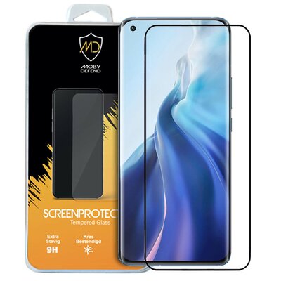Xiaomi Mi 11 Screenprotector - MobyDefend Screensaver Met Zwarte Randen - Gehard Glas 