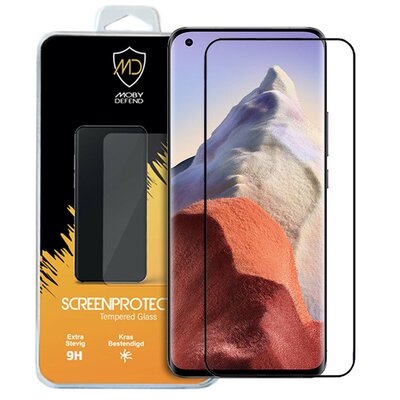 Xiaomi Mi 11 Ultra Screenprotector - MobyDefend Screensaver Met Zwarte Randen - Gehard Glas 