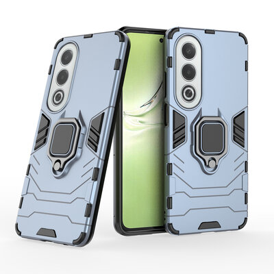 Oppo A80 5G Hoesje - MobyDefend Dubbelgelaagde Pantsercase Met Standaard - Blauw