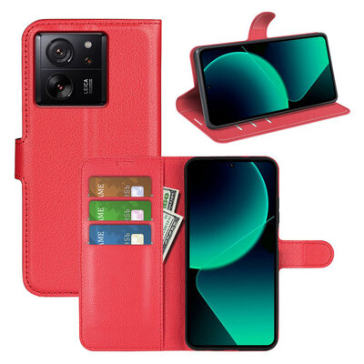 Xiaomi 13T / 13T Pro Hoesje - MobyDefend Kunstleren Wallet Book Case (Sluiting Voorkant) - Rood