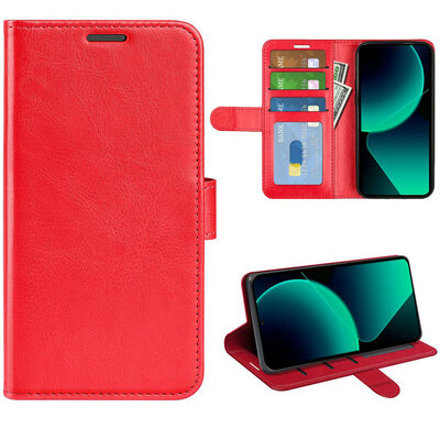 Xiaomi 13T / 13T Pro Hoesje - MobyDefend Wallet Book Case (Sluiting Achterkant) - Rood