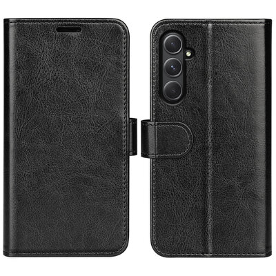 Samsung Galaxy A55 Hoesje - MobyDefend Wallet Book Case (Sluiting Achterkant) - Zwart