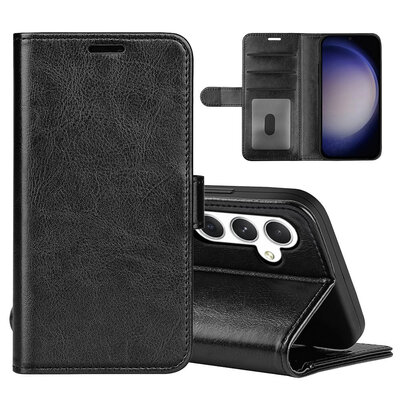 Samsung Galaxy S24 Hoesje - MobyDefend Wallet Book Case (Sluiting Achterkant) - Zwart
