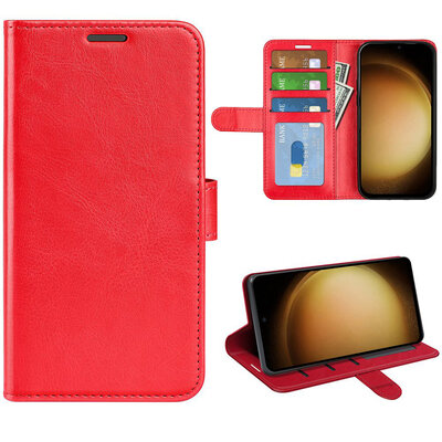 Samsung Galaxy S24 Plus (S24+) Hoesje - MobyDefend Wallet Book Case (Sluiting Achterkant) - Rood
