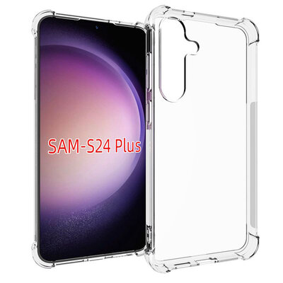 Samusng Galaxy S24 Plus (S24+) Hoesje - MobyDefend Transparante Shockproof TPU Backcover - Verstevigde Hoeken - Volledig Doorzichtig