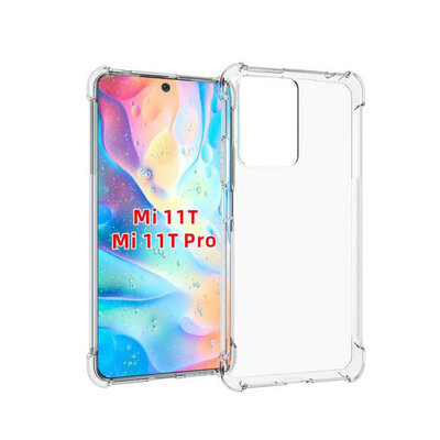 Xiaomi 11T / Xiaomi 11T Pro Hoesje - MobyDefend Transparante Shockproof TPU Backcover - Verstevigde Hoeken - Volledig Doorzichtig