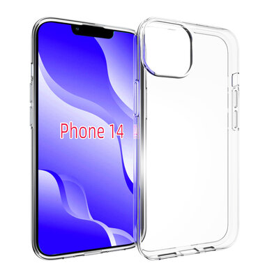 iPhone 14 Hoesje - MobyDefend Transparante TPU Backcover - Volledig Doorzichtig