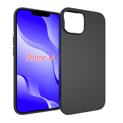 iPhone 14 Hoesje - MobyDefend TPU Backcover - Mat Zwart