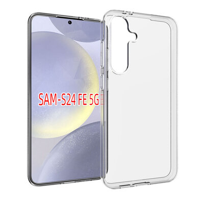 Samsung Galaxy S24 FE Hoesje - MobyDefend Transparante TPU Backcover - Volledig Doorzichtig